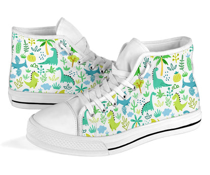 Green Kawaii Dinosour High Top Shoes – product image 3