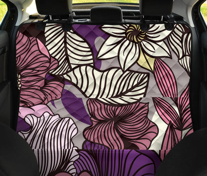 Colorful Floral Car Back Seat Pet Cover