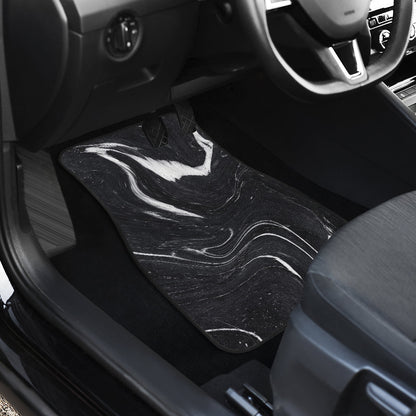 Black & White Swirls Car Floor Mats
