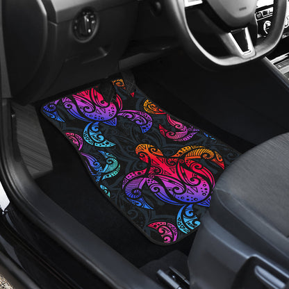 Colorful Tribal Maori Turtle Car Floor Mats