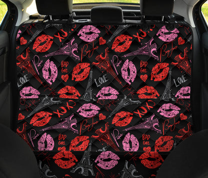 Pink Red Lips Car Back Seat Pet Cover