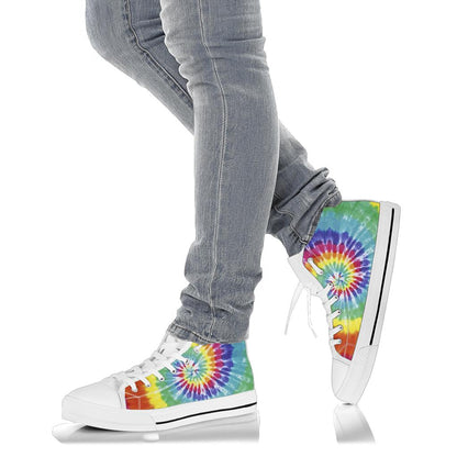 Tie Dye Rainbow Shoes High Top Sneakers for Women & Men – product image 4