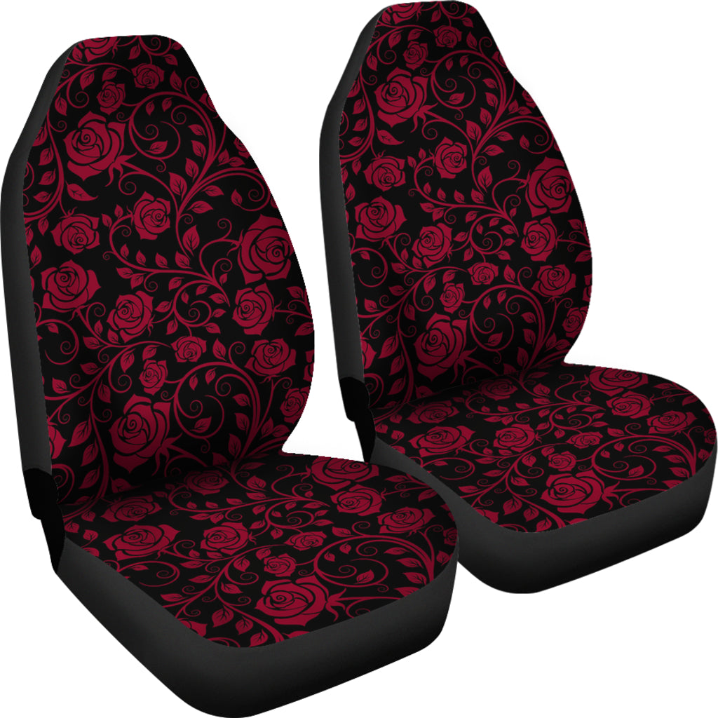 Burgundy Roses Decor Car Seat Covers