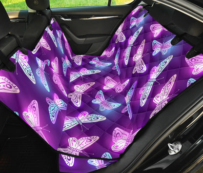 Purple Butterflies Car Back Seat Pet Cover