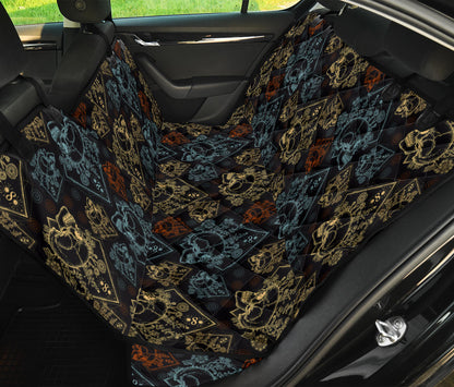 Skull Pattern Car Back Seat Pet Cover