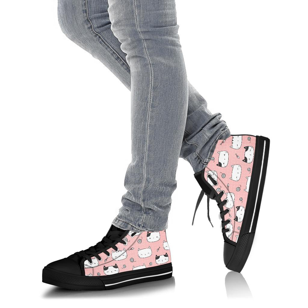 Kawaii Cat Shoes - Black Sole High Top Shoes – product image 4