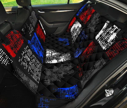 Abstract Blocks Car Back Seat Pet Cover