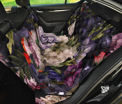 Floral Car Back Seat Pet Cover