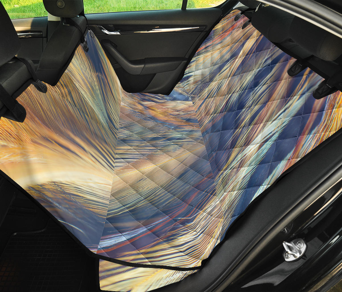 Feathers Car Back Seat Pet Cover