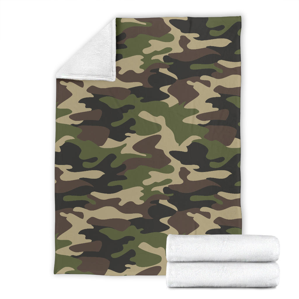 Army Green Camouflage Blanket