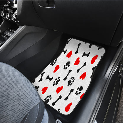 FRONT/BACK DOG LOVE CAR MATS