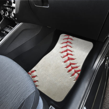 Baseball Front And Back Car Mats (Set of 4)