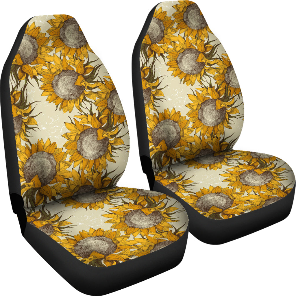 Vintage Sunflowers Car Seat Covers