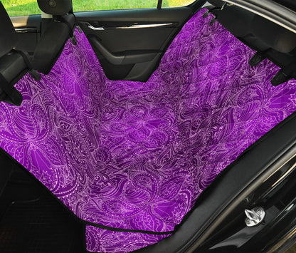 Purple Elegant Decor Car Back Seat Pet Cover