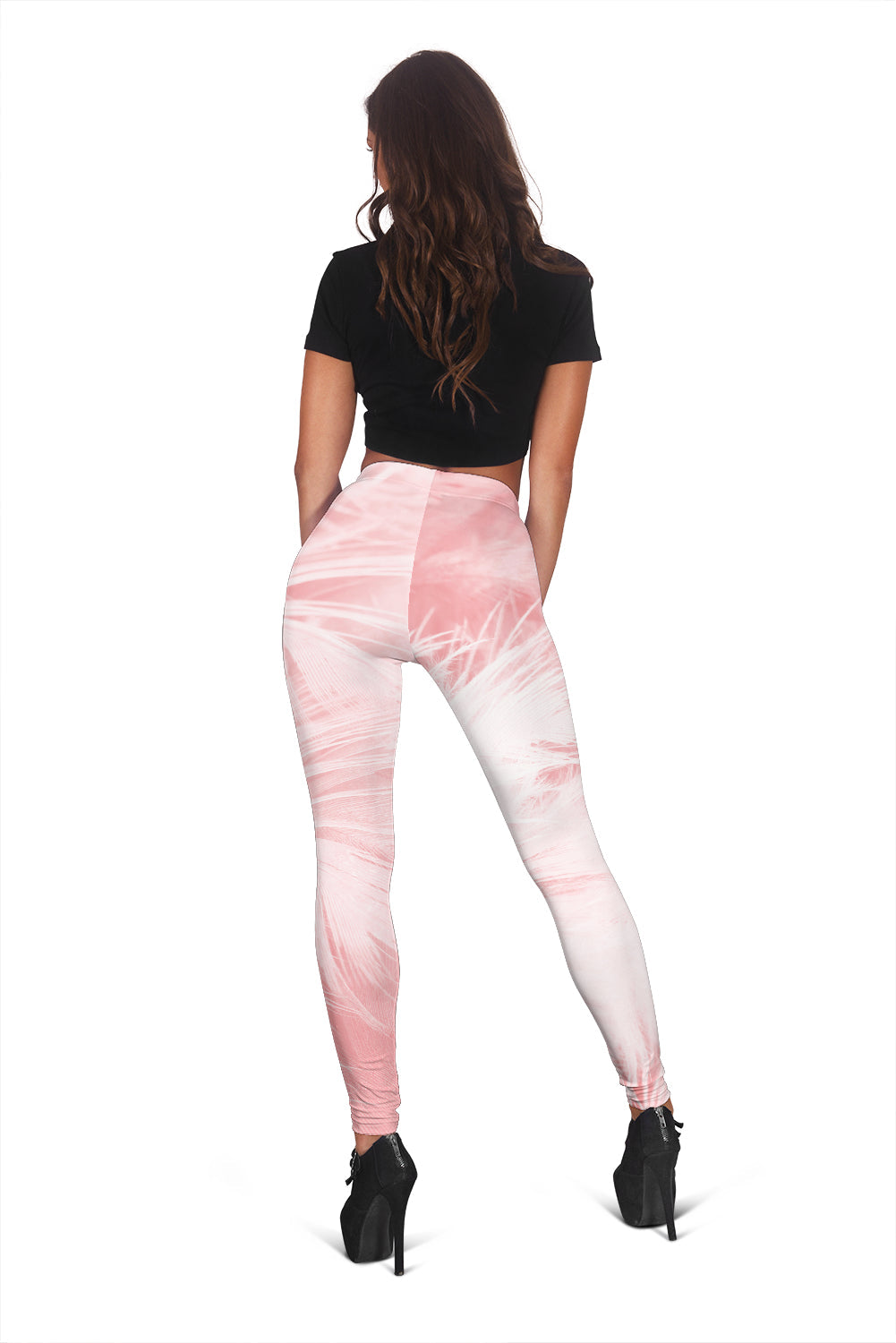 Pink Feathers Leggings