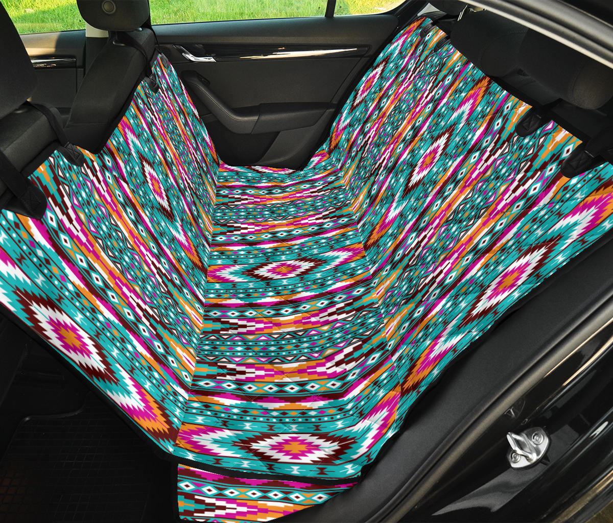 Tribal Ethnic Car Back Seat Pet Cover