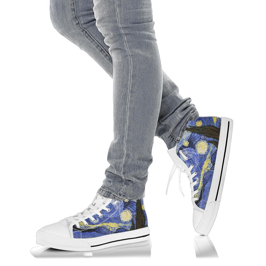 Van Gogh Starry Night High Top Shoes – product image 4