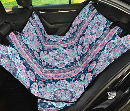 Pink Persian Print Car Back Seat Pet Cover