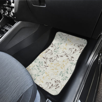 Elegant Floral Car Floor Mats