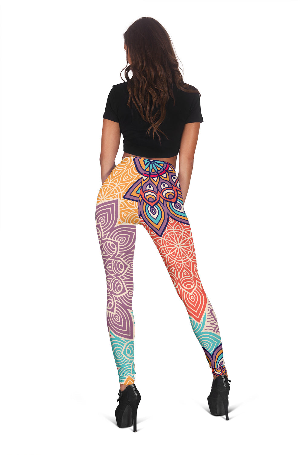 Colorful Floral Mandalas Leggings