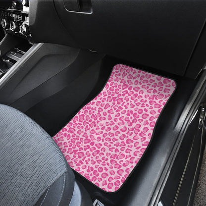 Pink Leopard Print Car Floor Mats