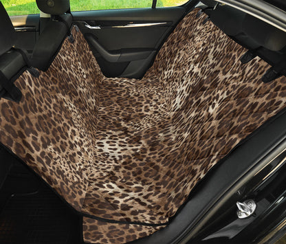 Leopard Print Car Back Seat Pet Cover