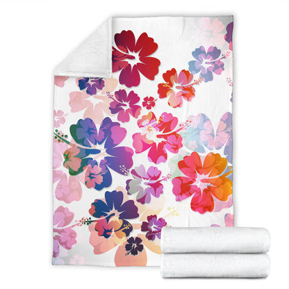 Colorful Aloha Flowers Blanket