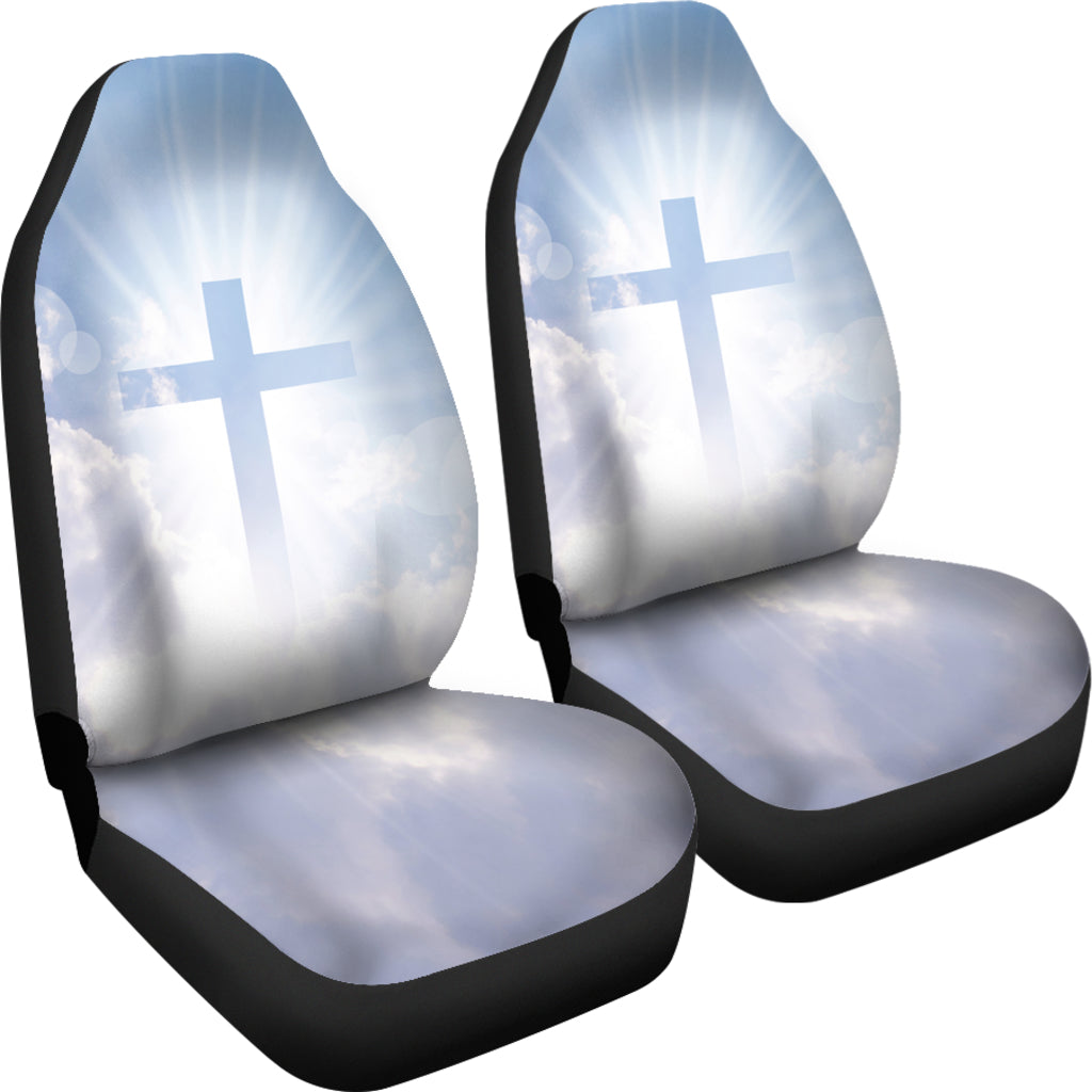 Cross and Clouds Printed Car Seat Covers