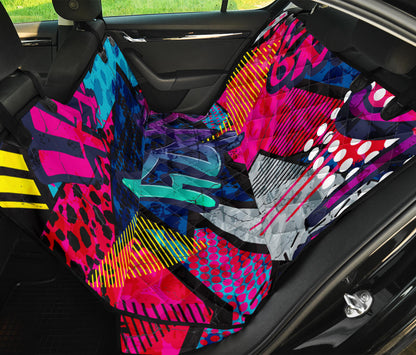 Colorful Graffiti Car Back Seat Pet Cover
