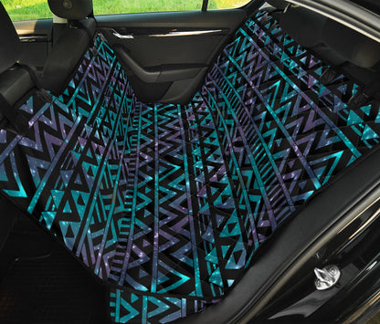 Black Tribal Car Back Seat Pet Cover