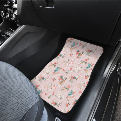 Pink Floral Car Floor Mats