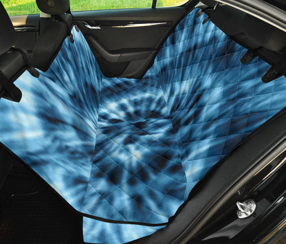 Blue Tie Dye Car Back Seat Pet Cover