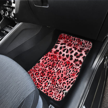 Pink Leopard Print Car Floor Mats