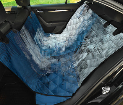 Blue Abstract (3) Car Back Seat Pet Cover