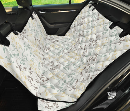 Elegant Floral Car Back Seat Pet Cover