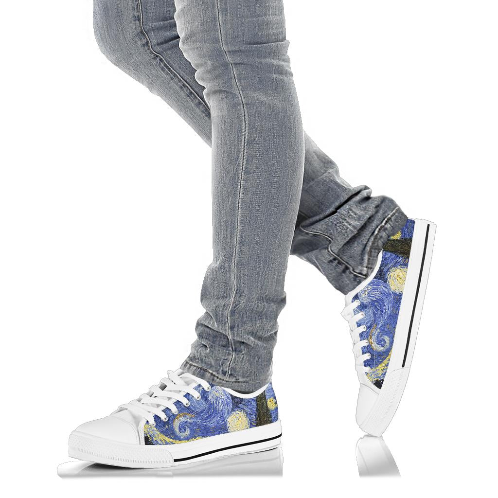 Van Gogh Starry Night Low Top Shoes – product image 4
