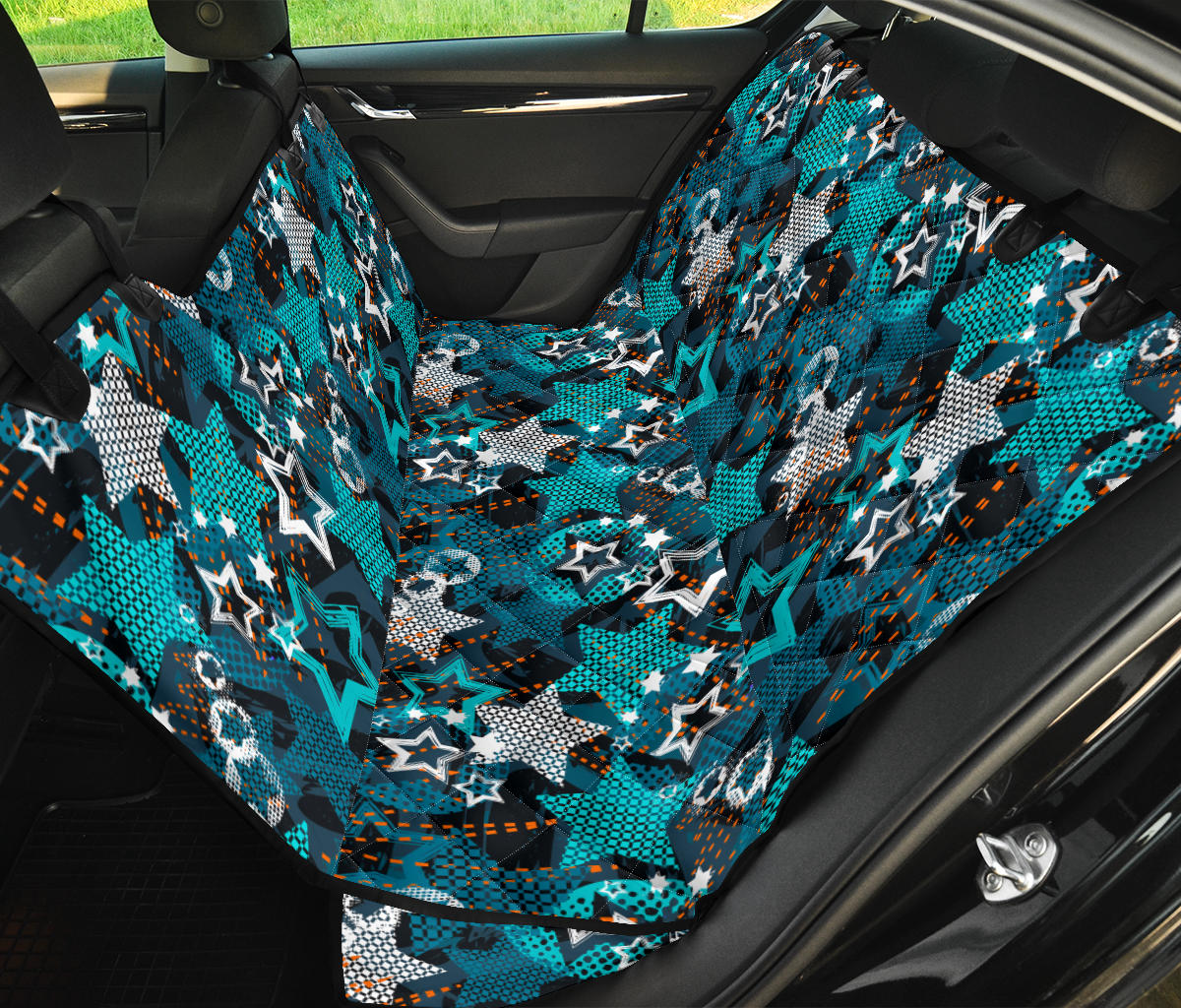 Stars Car Back Seat Pet Cover