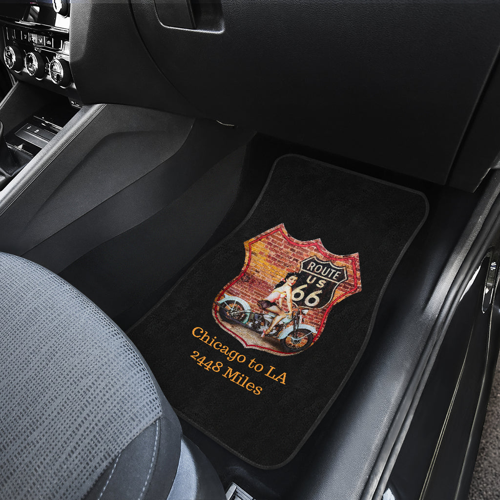 Front And Back Car Mats (Set Of 4) - Route 66