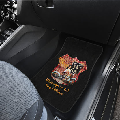 Front And Back Car Mats (Set Of 4) - Route 66