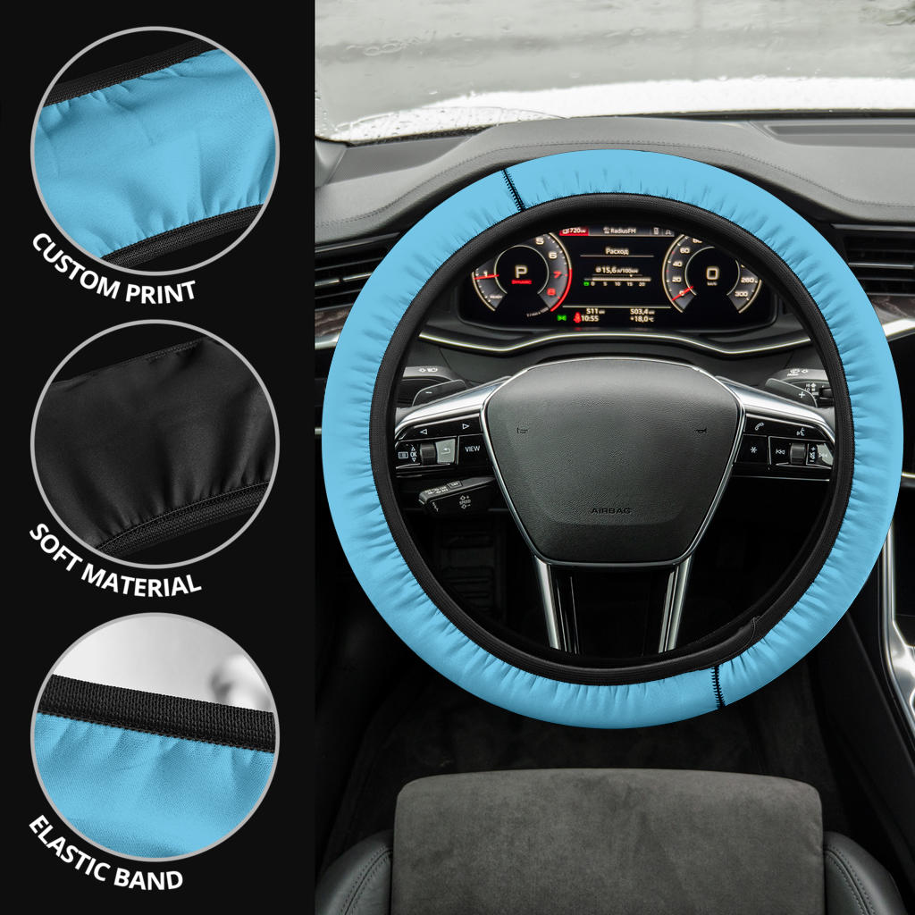 Light Blue Steering Wheel Cover
