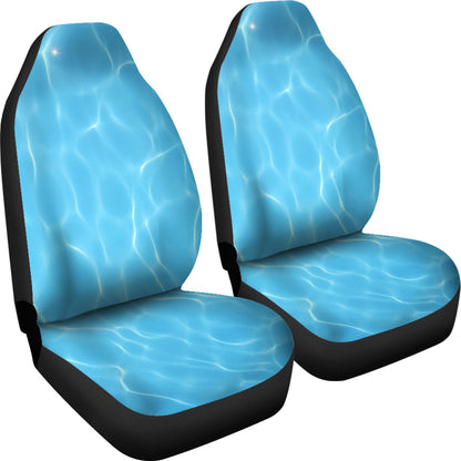 Light Blue Water Surface Printed Car Seat Covers