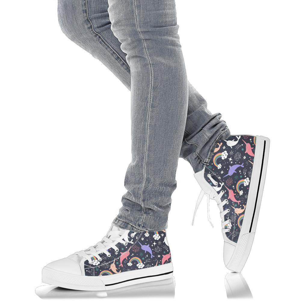 Space Narwhal High Top Shoes – product image 4