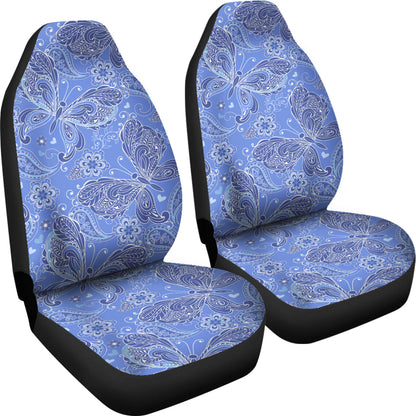 Purple Butterflies Decor Car Seat Covers