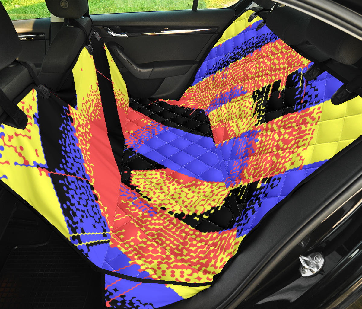 Colorful Abstract  Car Back Seat Pet Cover