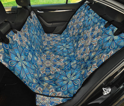 Floral Mandalas Car Back Seat Pet Cover