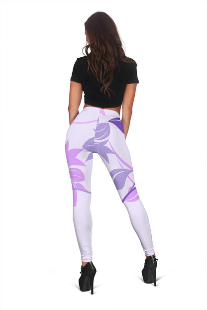 Purple Floral Leggings