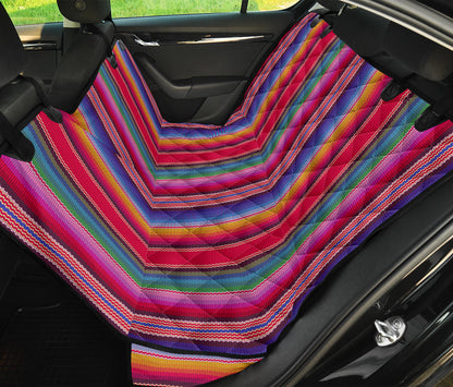 Colorful Rainbow Stripes Car Back Seat Pet Cover
