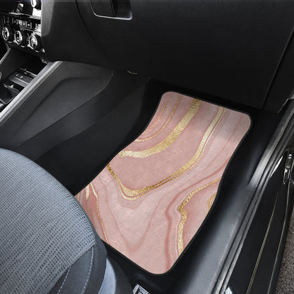 Cream Marble Print Car Floor Mats
