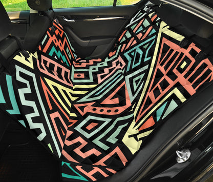 Colorful Tribal Car Back Seat Pet Cover