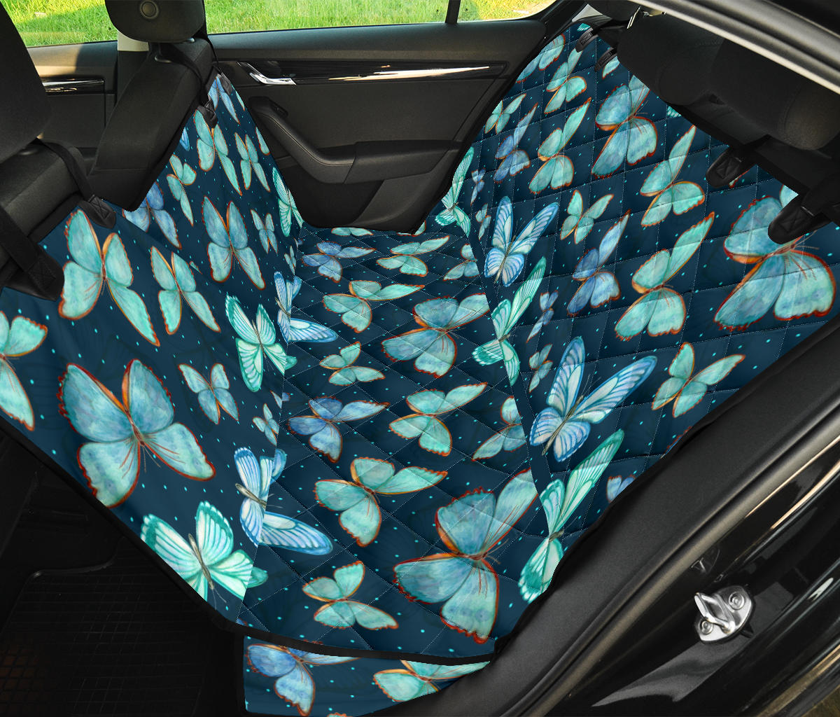 Butterflies Car Back Seat Pet Cover